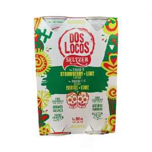 DOS LOCOS – STRAWBERRY AND LIME TEQUILA<br>4x355ml 4%